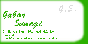 gabor sumegi business card